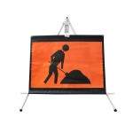 Roll Up Sign & Stand - Australia Men at Work Reflective Roll Up Traffic Tripod Sign